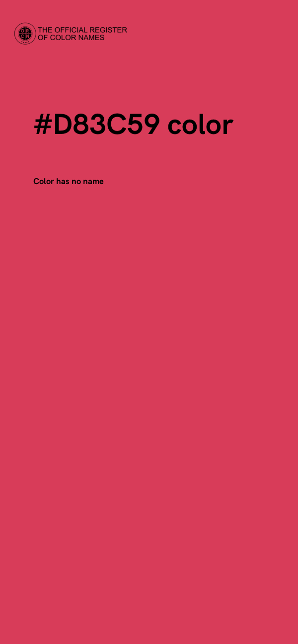 #D83C59 color image