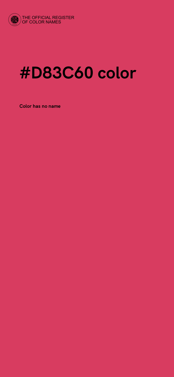 #D83C60 color image