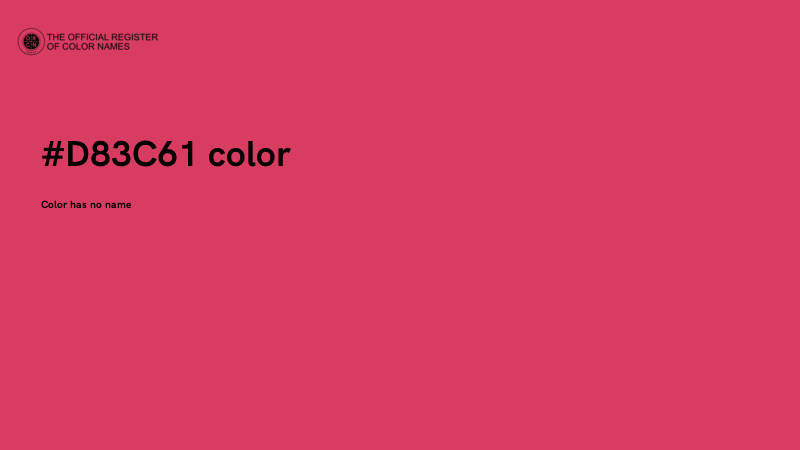 #D83C61 color image