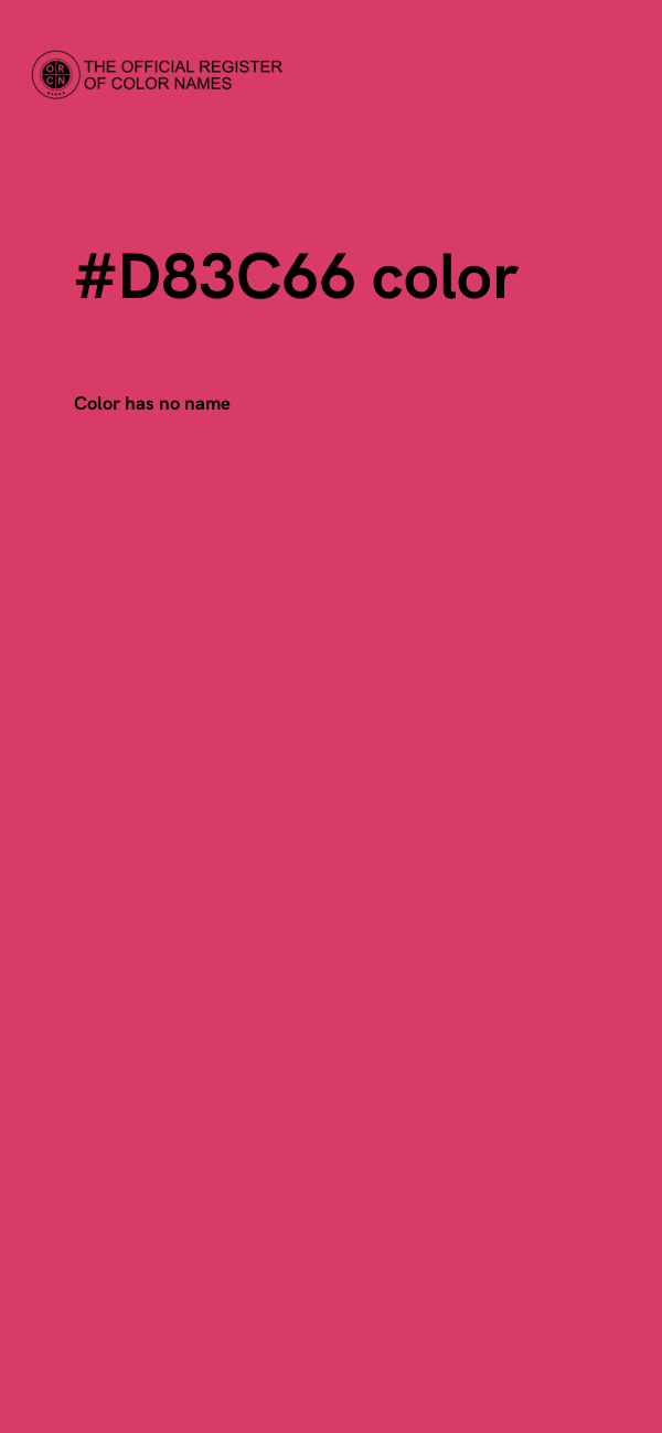 #D83C66 color image