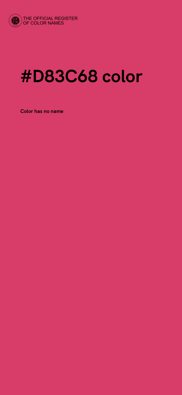 #D83C68 color image