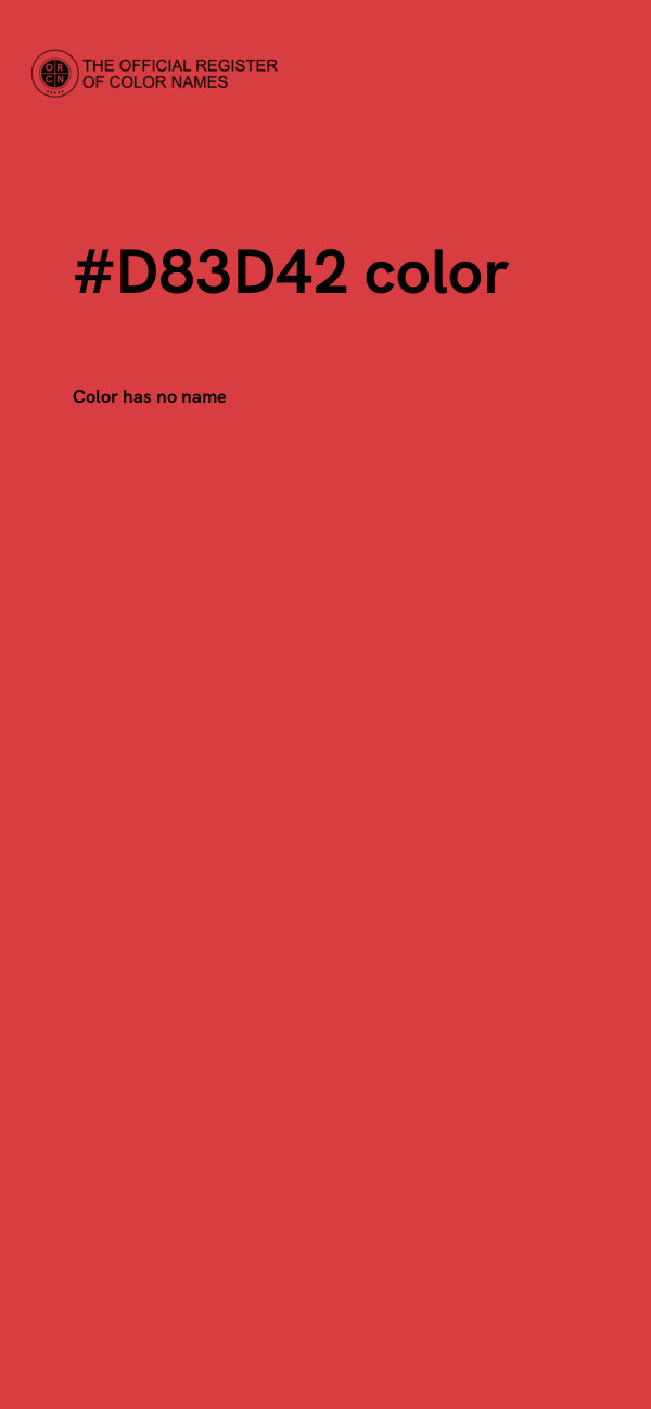 #D83D42 color image