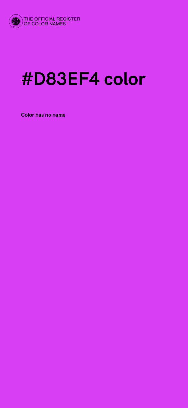 #D83EF4 color image