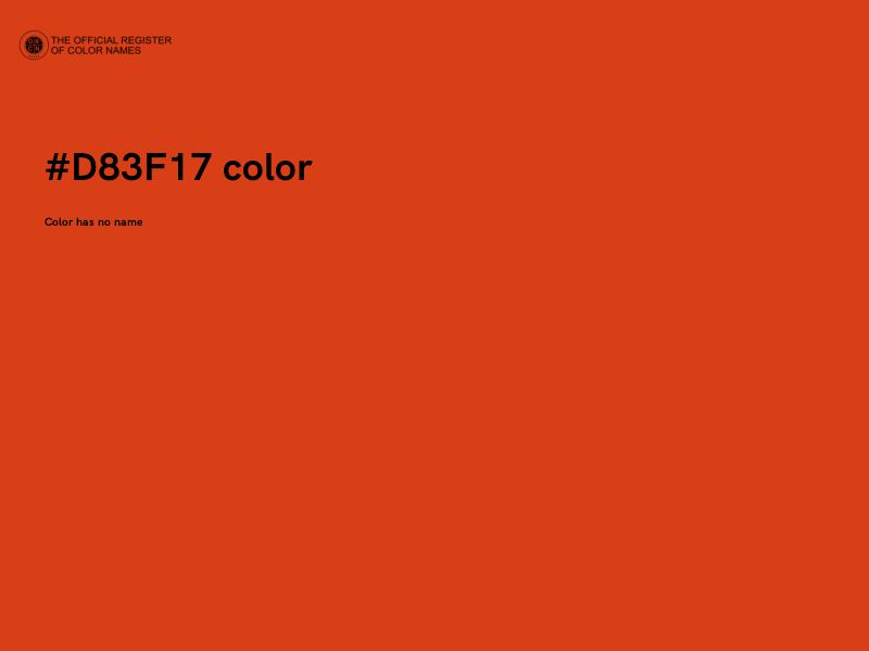 #D83F17 color image