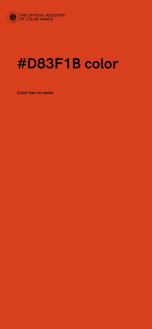 #D83F1B color image
