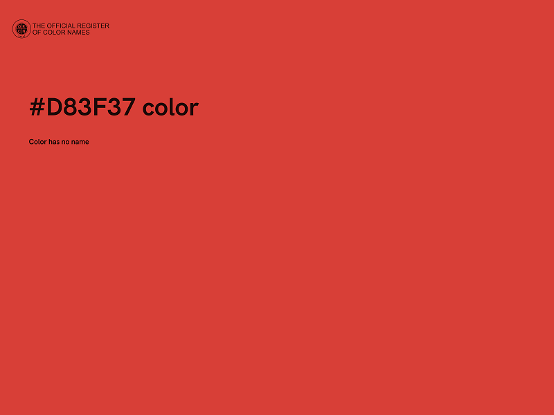 #D83F37 color image