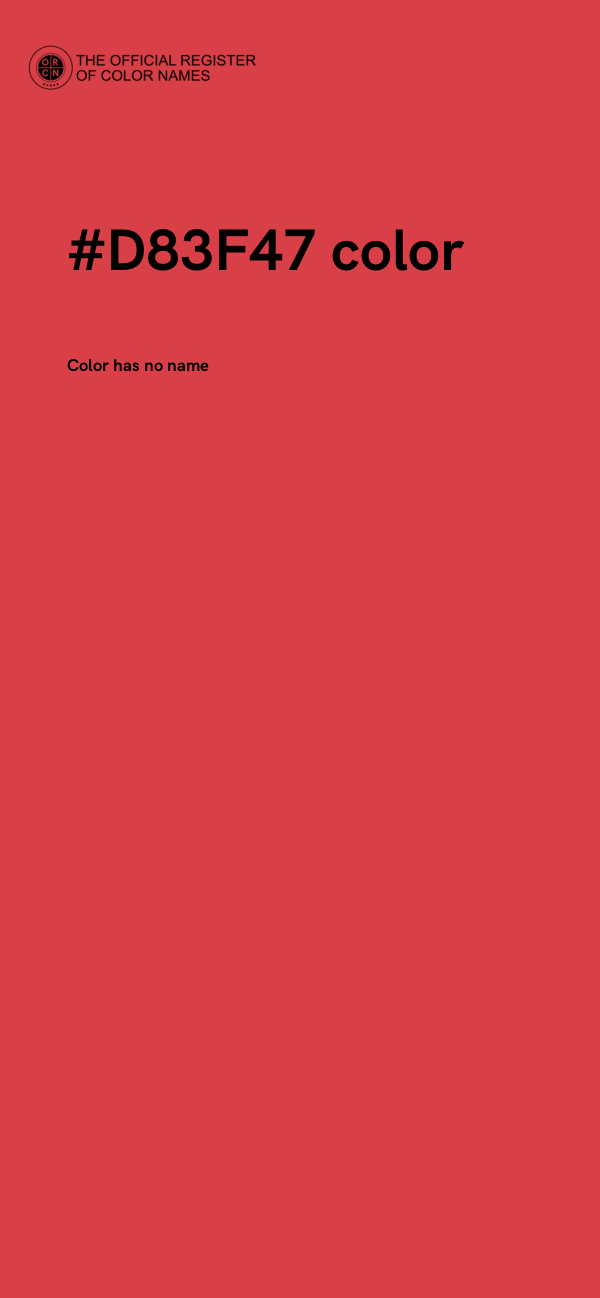 #D83F47 color image
