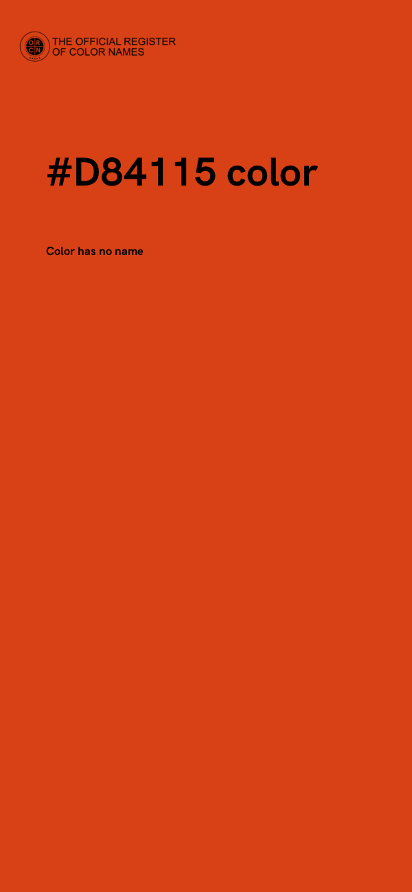 #D84115 color image