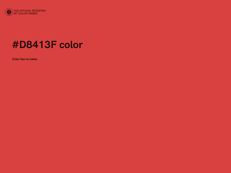 #D8413F color image