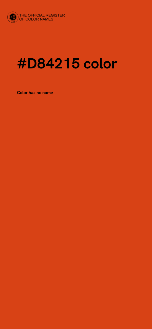#D84215 color image