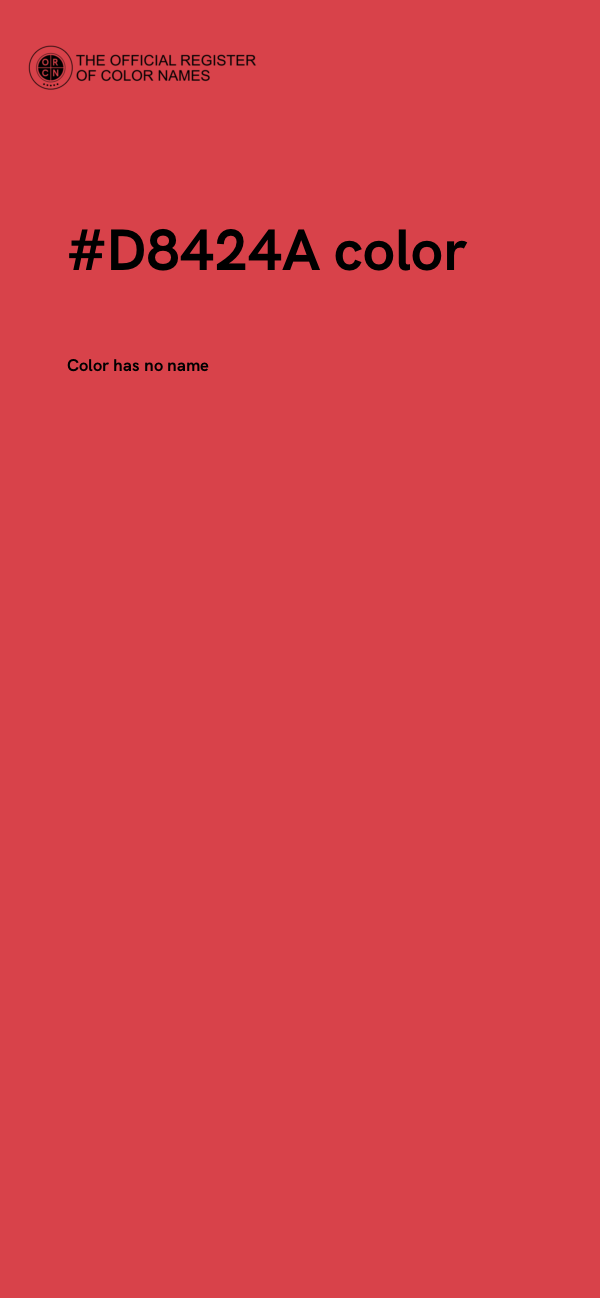 #D8424A color image