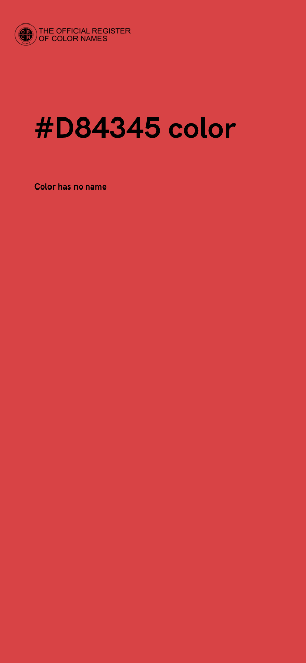 #D84345 color image