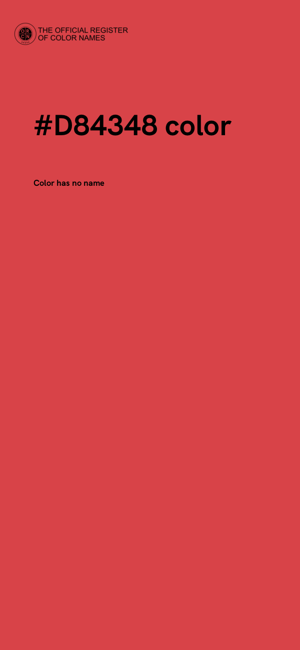 #D84348 color image