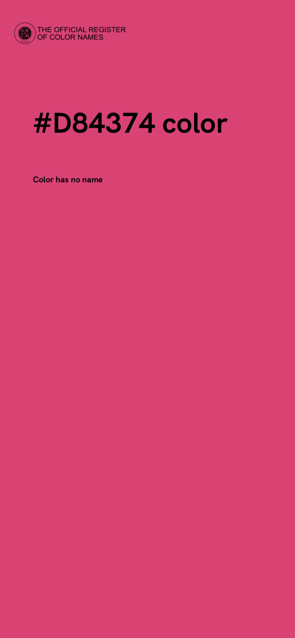 #D84374 color image