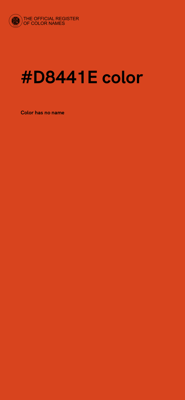 #D8441E color image