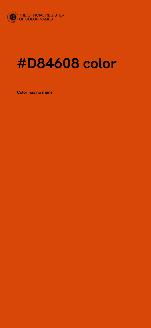 #D84608 color image