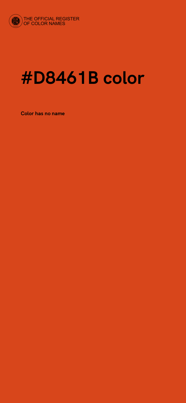 #D8461B color image