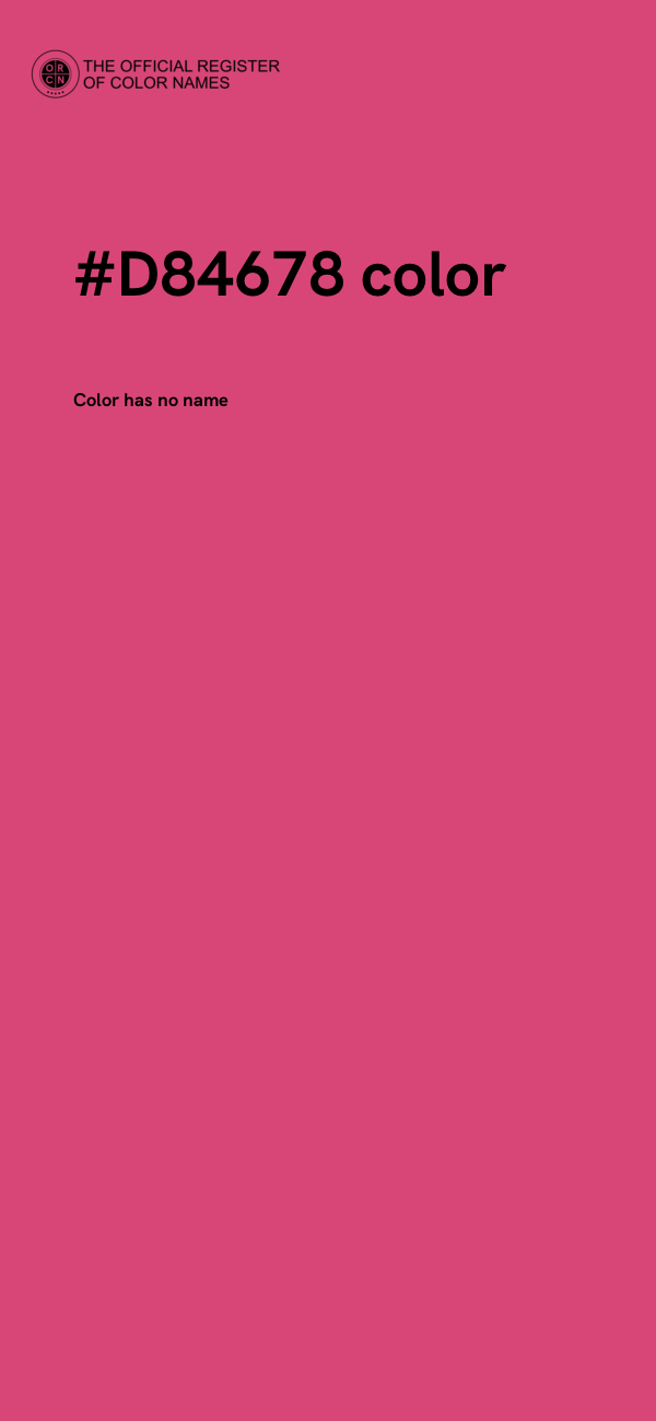 #D84678 color image