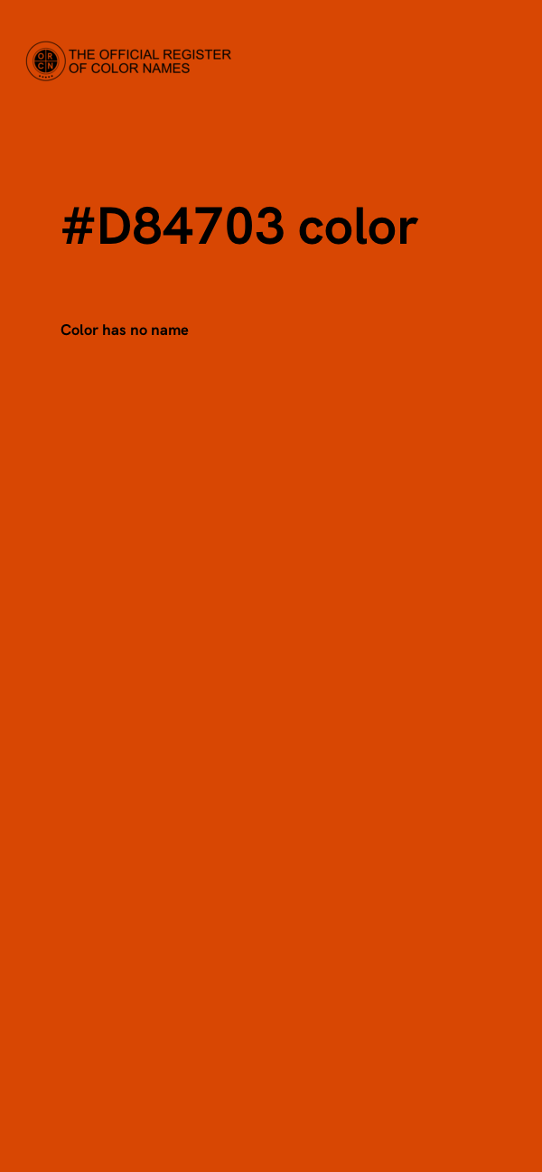 #D84703 color image