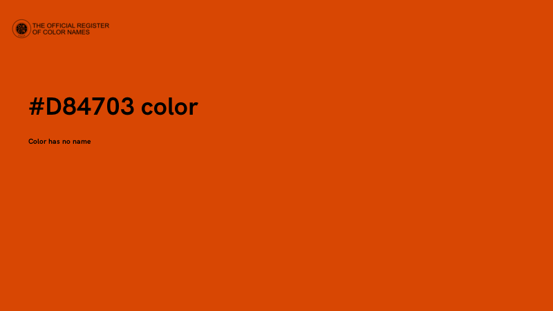 #D84703 color image