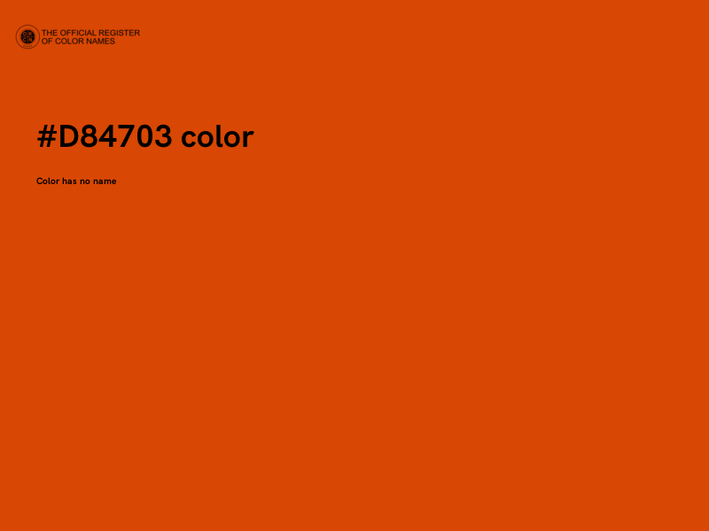 #D84703 color image