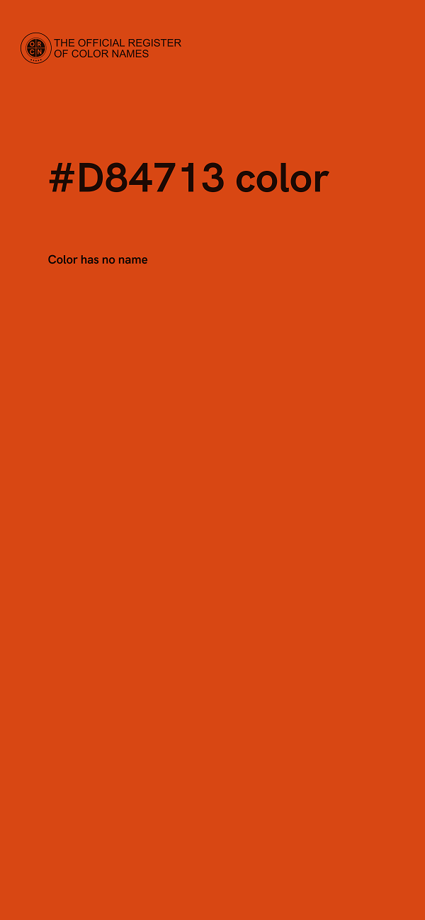 #D84713 color image