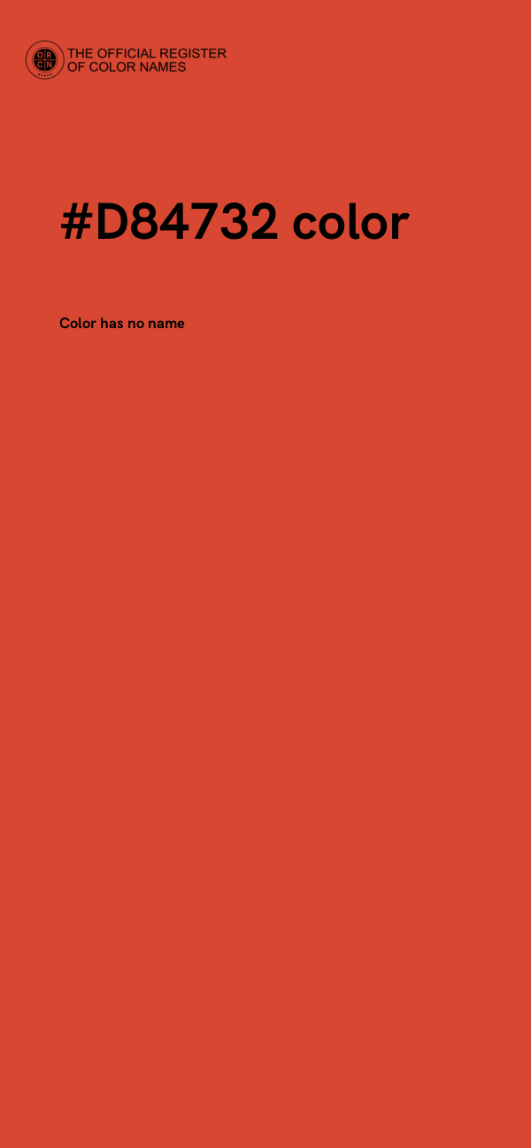 #D84732 color image