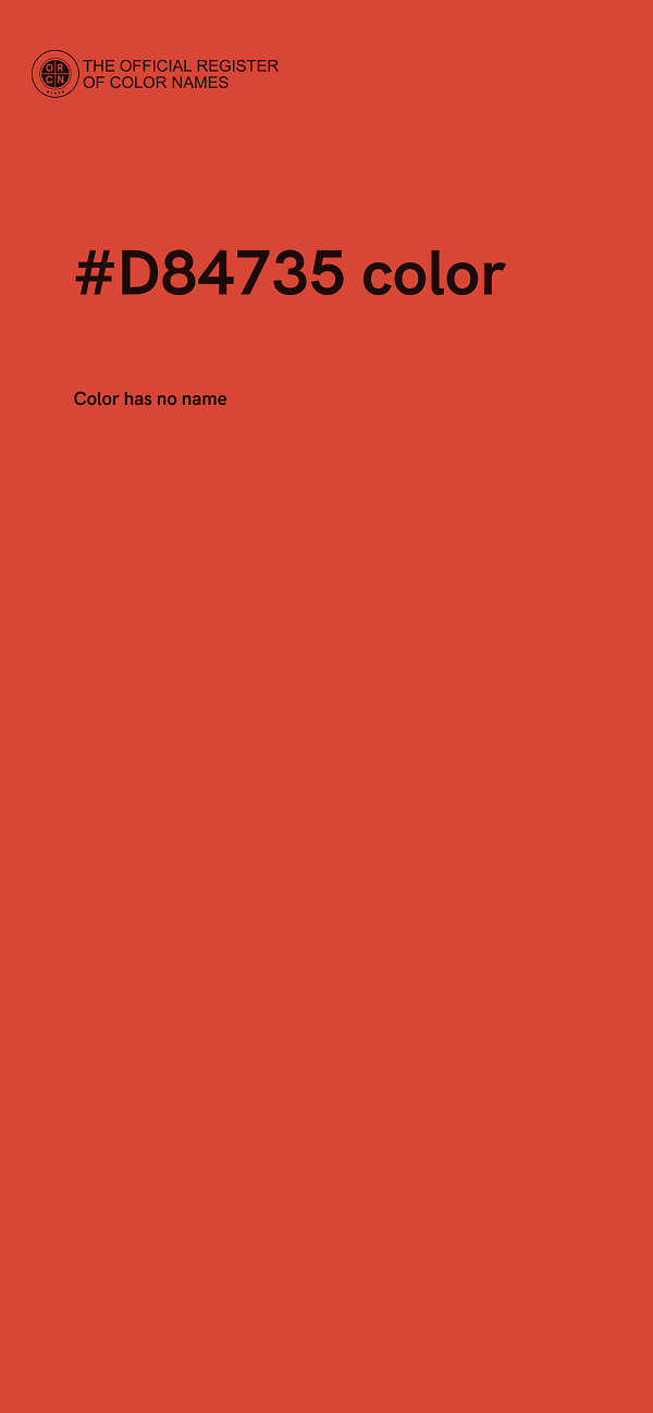 #D84735 color image