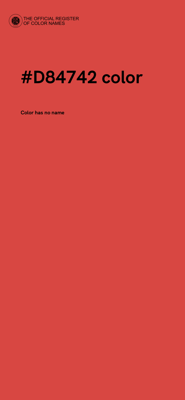 #D84742 color image