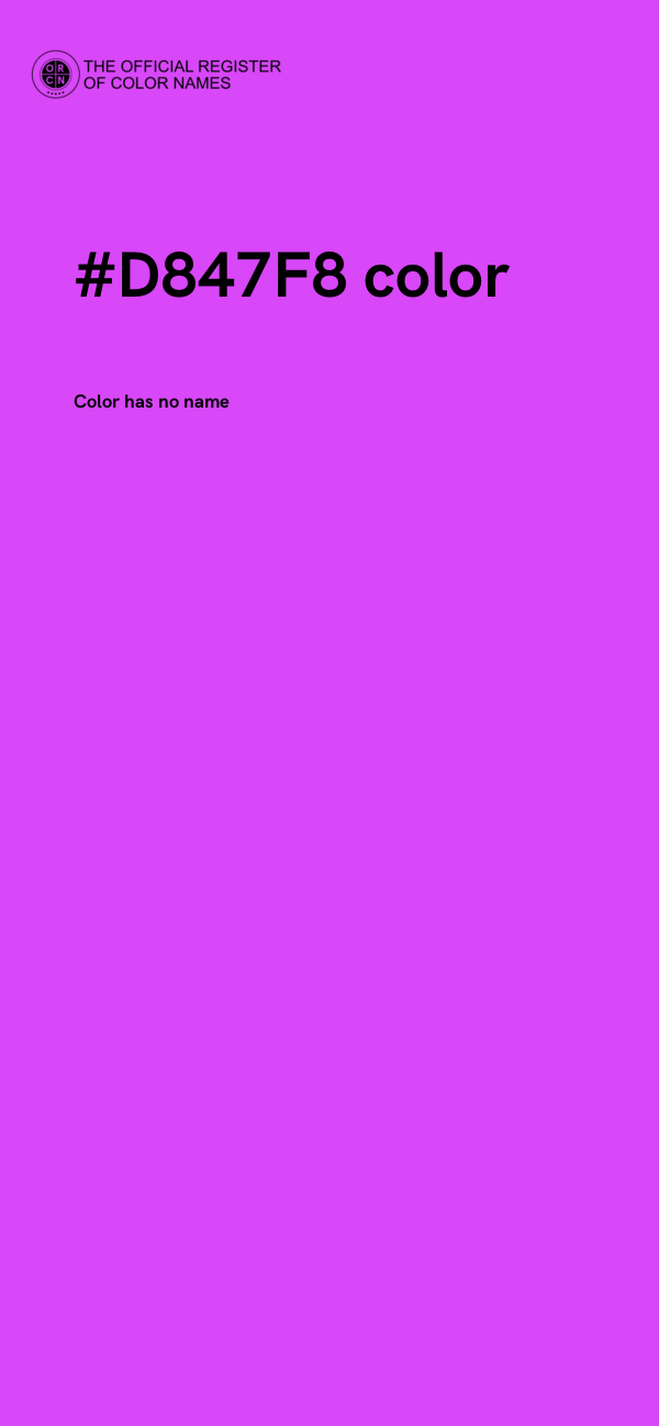 #D847F8 color image