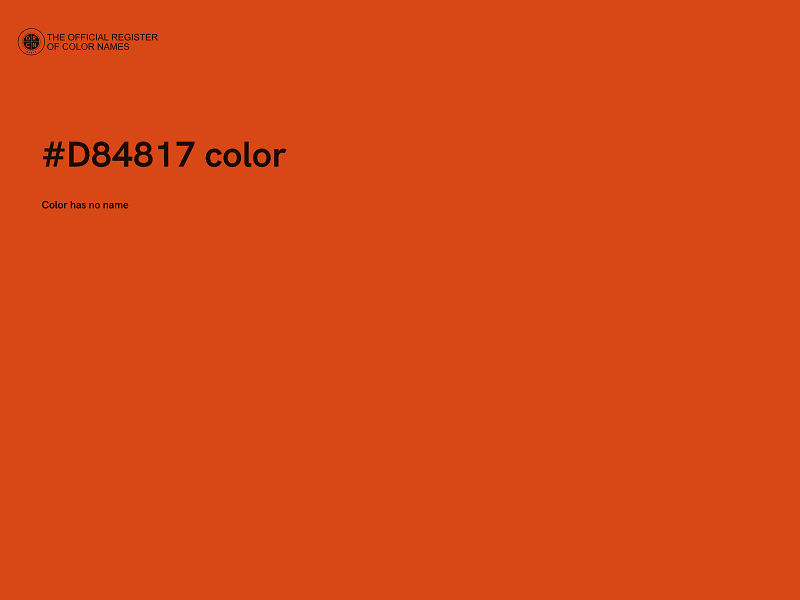 #D84817 color image