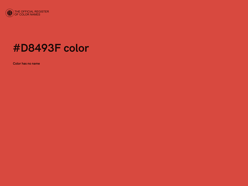 #D8493F color image