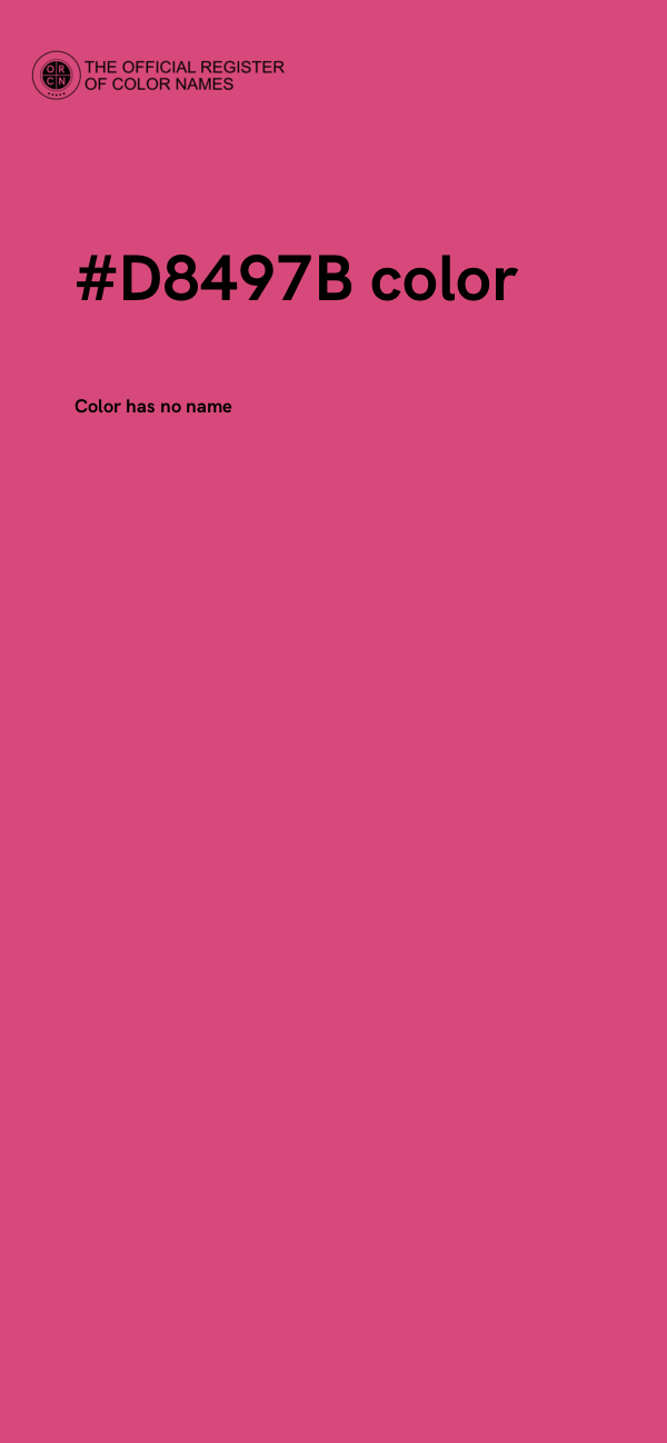 #D8497B color image
