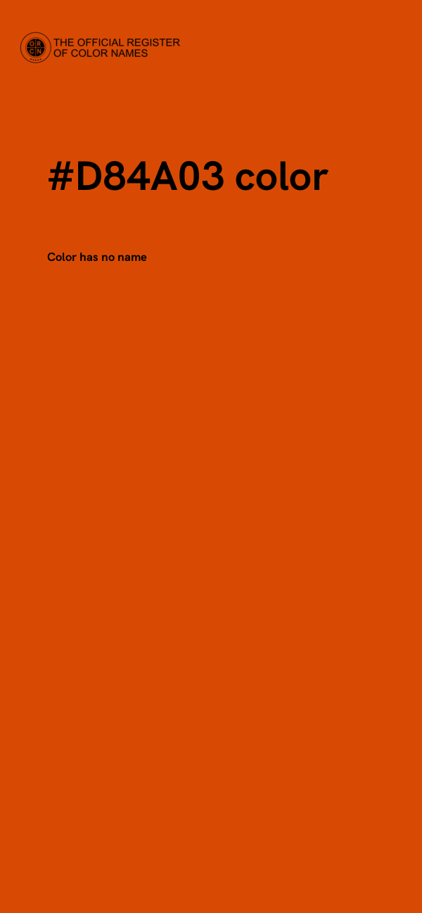 #D84A03 color image