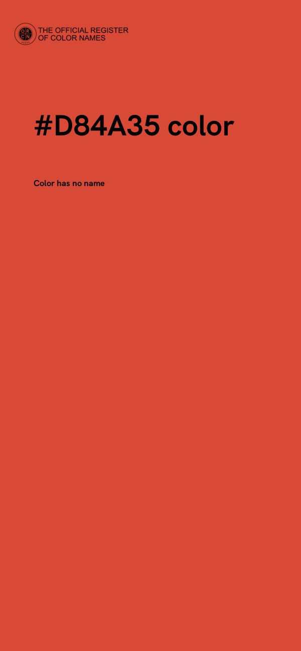 #D84A35 color image