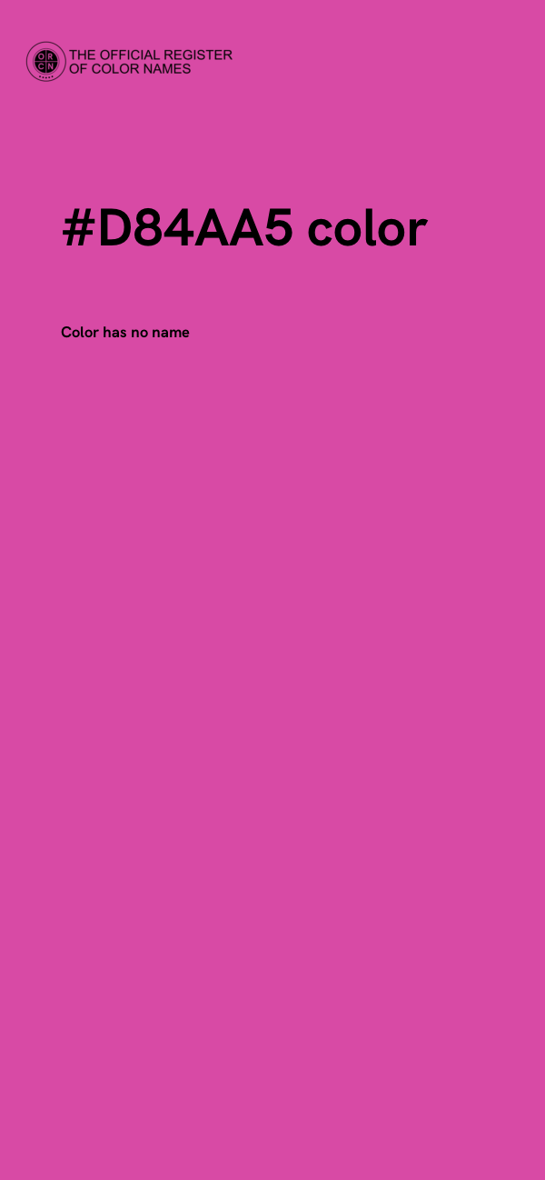#D84AA5 color image