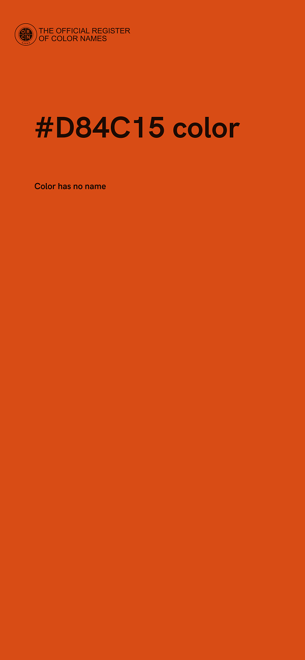 #D84C15 color image