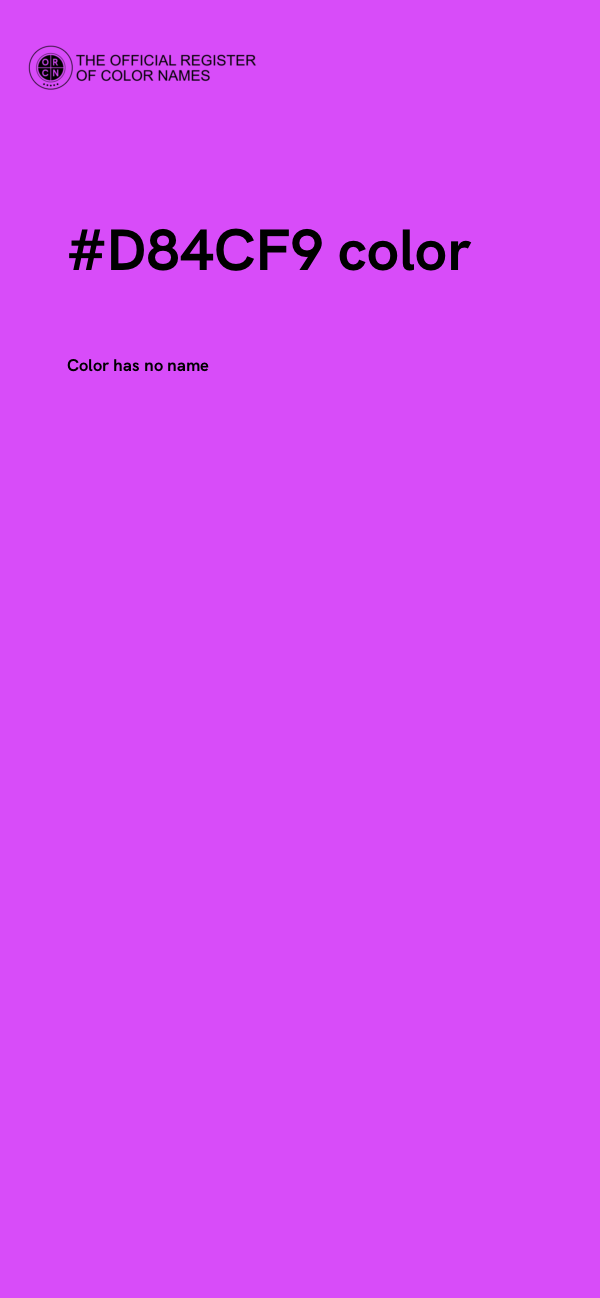 #D84CF9 color image