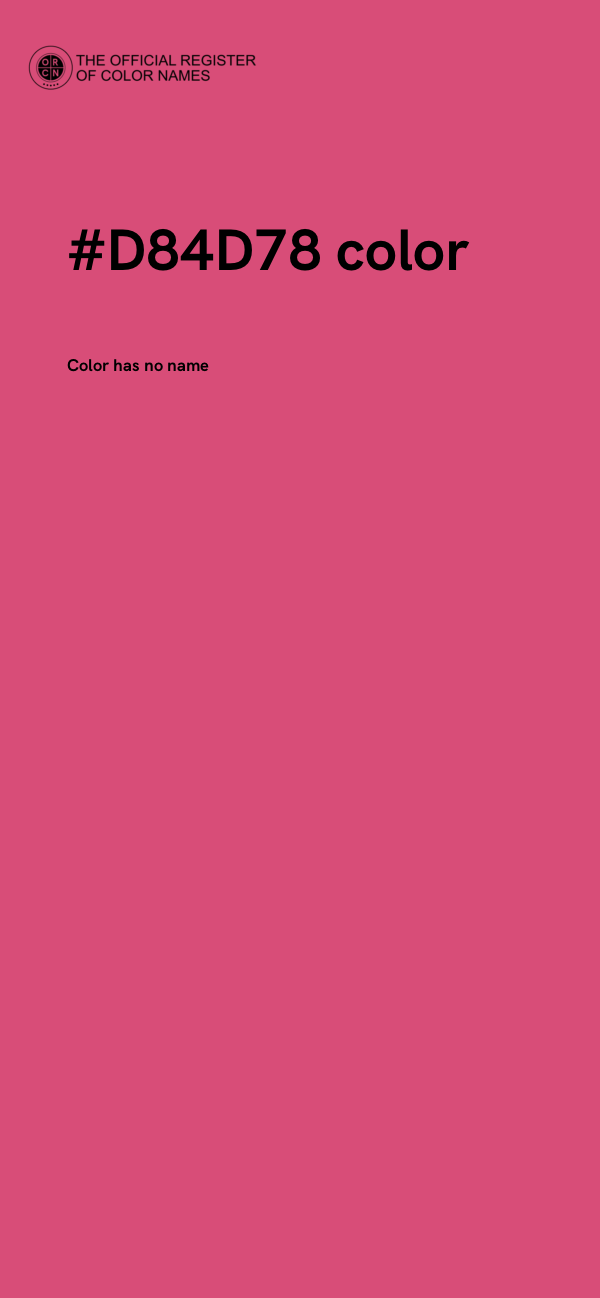 #D84D78 color image