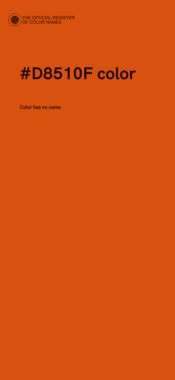 #D8510F color image