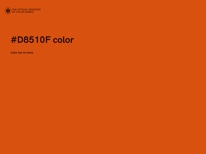 #D8510F color image