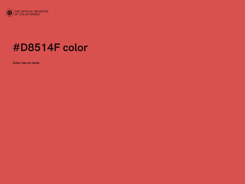 #D8514F color image