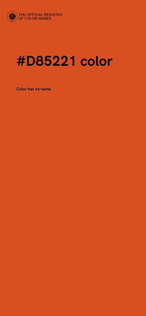 #D85221 color image