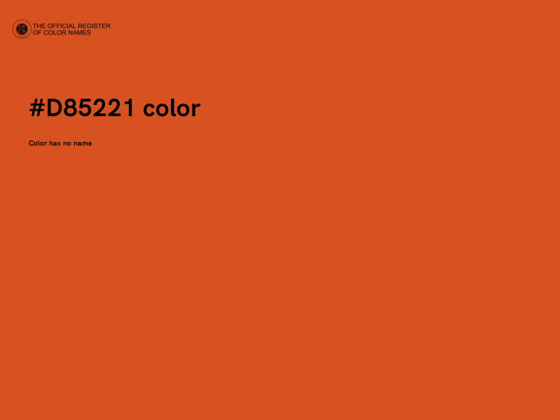 #D85221 color image