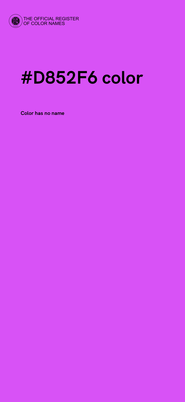 #D852F6 color image