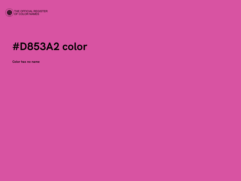 #D853A2 color image