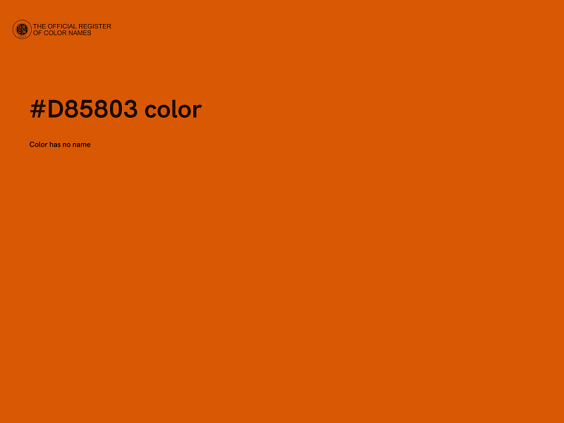 #D85803 color image