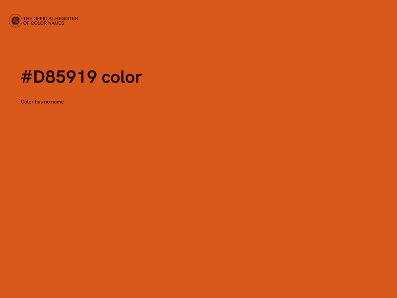 #D85919 color image