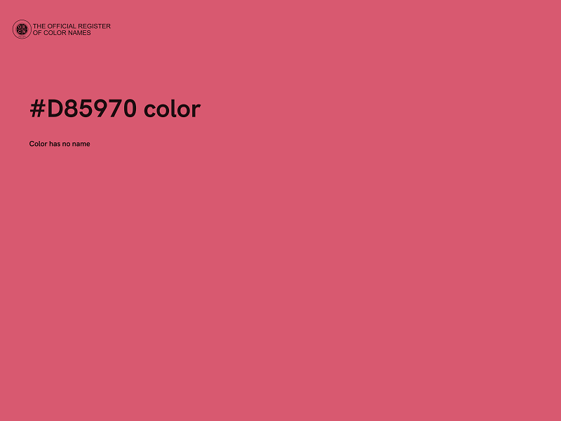 #D85970 color image