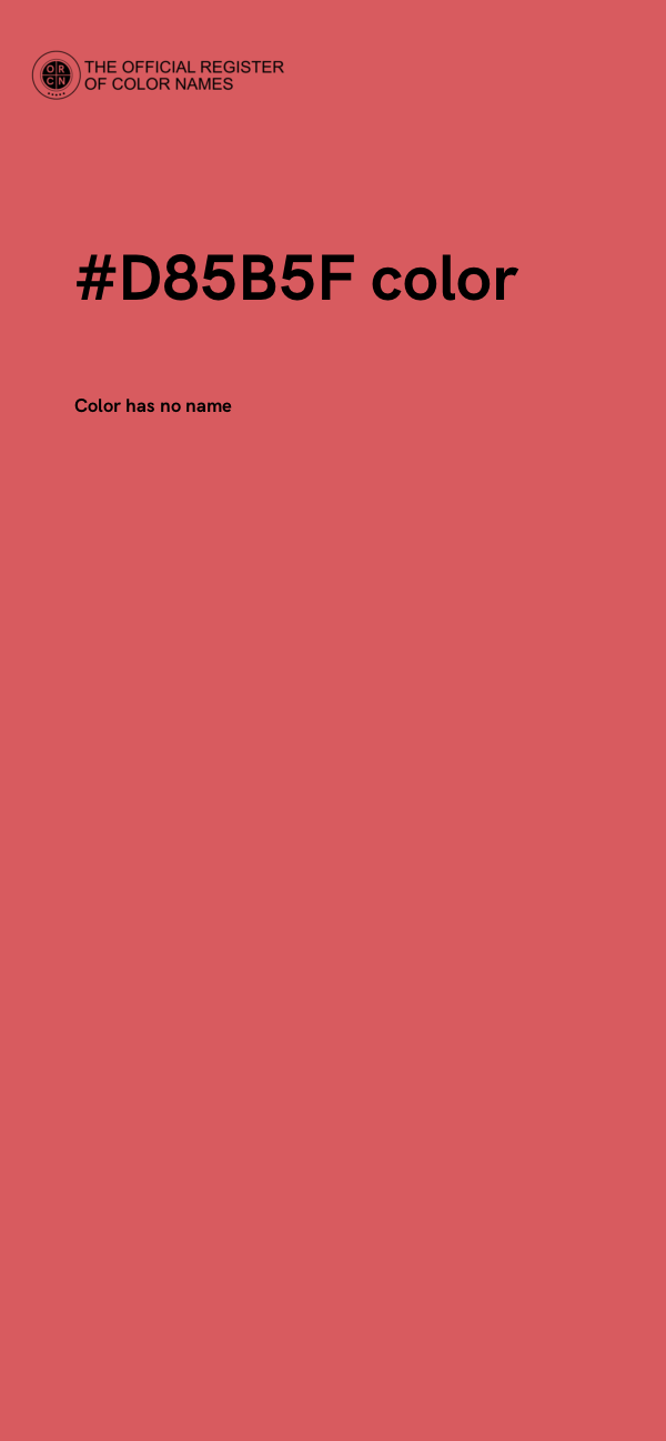 #D85B5F color image